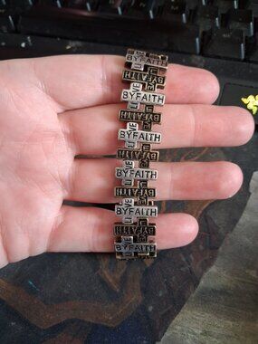 "Live by Faith" stretchy bracelet